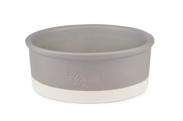 Designed by Lotte, Hundenapf „Joa“, grau / weiß