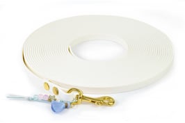 hundestrand, Biothane® Schleppleine, 10 m, weiß