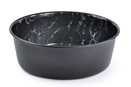 Designed by Lotte, Hundenapf „Vive“, Marmoroptik, schwarz