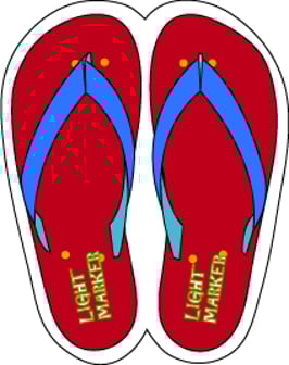 L/M BEACH SANDALS sticker