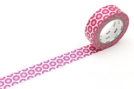 Washi lepilni trak - flower stamp