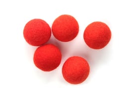 Set 5 velikih barvnih kroglic iz filca