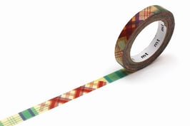 Washi lepilni trak - ozki - check line