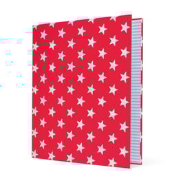 Mapa - registrator A4 / rdeča z belimi zvezdicami