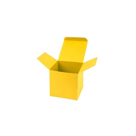 Darilna škatlica - Cube S - v živo rumeni barvi