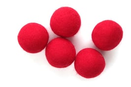 Set 5 velikih barvnih kroglic iz filca