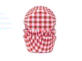 Papirčki za mafine - rdeči karo