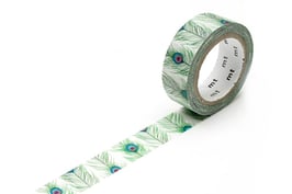Washi lepilni trak - peacock feather
