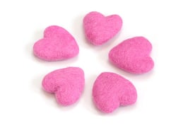 Set 5 srčkov iz filca