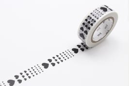 Washi lepilni trak - heart scale