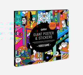 Poster Videogame z nalepkami
