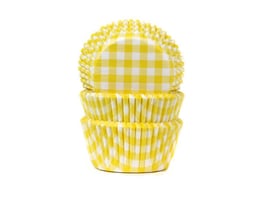 Papirčki za mafine - rumeni karo