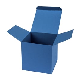 Darilna škatlica - Cube M - v temno modri barvi / saphire