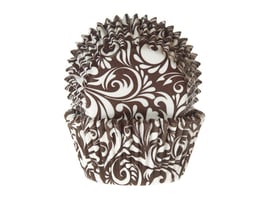 Papirčki za mafine - rjavi z viticami