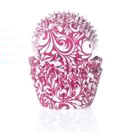 Papirčki za mafine - roza z viticami