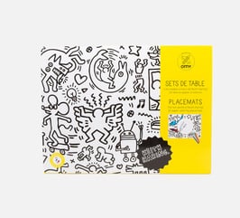 Blok s 24 listi - pobarvanka / pogrinjek Keith Haring