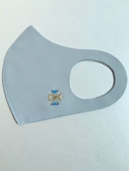 お守りマスク（こま　青白）ーK05