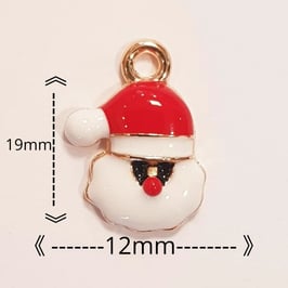 Ciondolo Natale Babbo Natale Viso 12x19mm