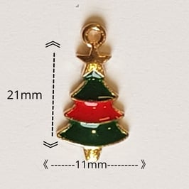 Ciondolo Natale Abete 11x21mm