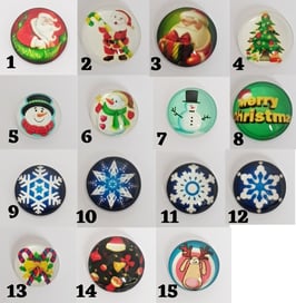 Cabochon Natale Vetro 18mm (soggetti misti)