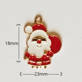Ciondolo Natale Babbo Natale 17x23mm