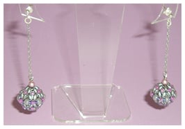 KIT Orecchini Dragonfly Colore Grigio / Fucsia