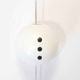 Perlina Legno Pupazzo di Neve Corpo 18mm