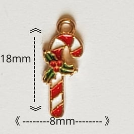Ciondolo Natale Candycane 8x18mm