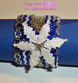 KIT Natale Miyuki Portatovagliolo Stella di Natale Bianco/Blu