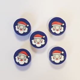 Pasta Polimerica Perline Babbo Natale BLu 9mm