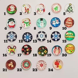 Cabochon Natale Vetro 12mm (soggetti misti)