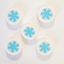 Pasta Polimerica Perline Fiocco di Neve 9mm