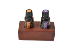 Palisanderholz Design Display Doterra für 2 ätherische Öle 15 ml Fl. Nr.1