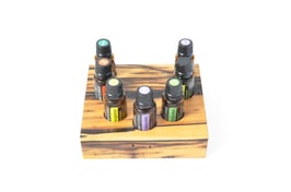 Weißes gestreiftes Ebenholz Design Display Doterra für 7 ätherische Öle 15 ml Fl. Nr.2
