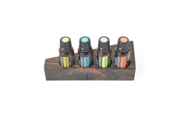 Mooreichenholz Design Display Doterra für 4 ätherische Öle 15 ml Fl. Nr.3
