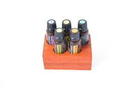 Padoukholz Design Display Doterra für 5 ätherische Öle 15 ml Fl. Nr.8