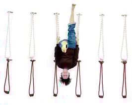 Yoga Seile/Taue weiß/rot Iyengar