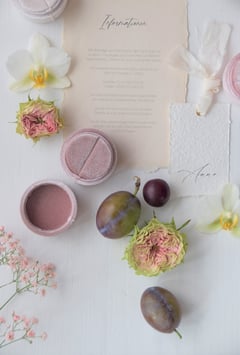 Ringbox rund, Farbe MAUVE, glänzend