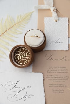 Ringbox rund ZWEIFARBIG, Farbe CREME + CAPPUCCINO