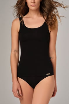 comazo earth Unterhemd Achselträger schwarz