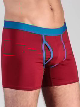Albero Natur Boxershort  mit Eingriff rot