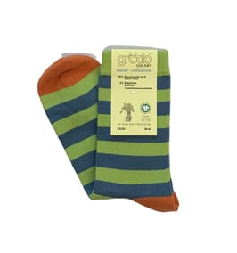 grödo Socken Blockstreifen stachelbeere