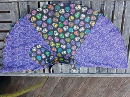 Sugar Skull Skate Skirt 29" waist One-of-a-Kind!