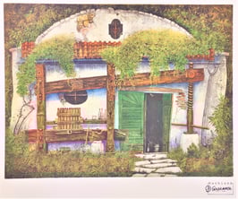 Goldammer, Karl Nachlass - Katz und Maus im Weinkeller (alte Radierung)