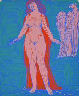 Fuchs, Ernst - Phantastischer Akt