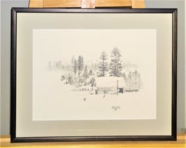 Goldammer, Karl Originale Zeichnung - Haus Japan 1978