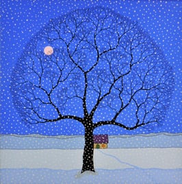 Fuchs, Gerhard Stefan - Winterbaum mit Mond