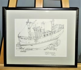 Goldammer, Karl Originale Zeichnung - Zyklon Acores 1980