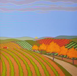 Fuchs, Gerhard Stefan - Feld mit Bäumen