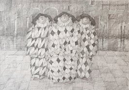 Flora, Paul - 3 Clowns in Venedig